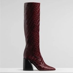 Chloe Wave Boot - Burgundy/Red